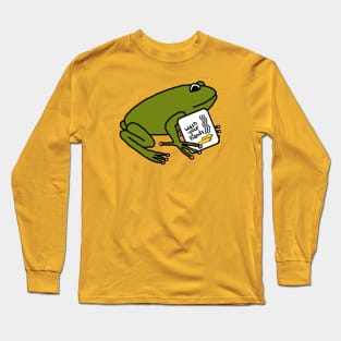 Cute Frog Says Wash Your Hands Long Sleeve T-Shirt